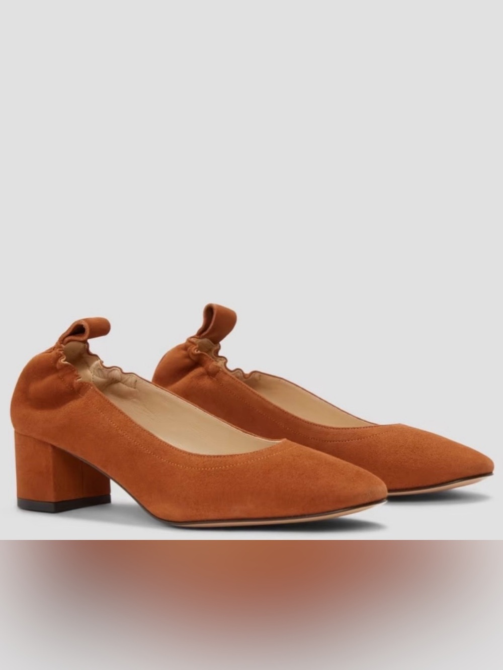 Everlane The Day Heel Size 9.5 Suede Leather Minimalist Preppy Academia Italy - Picture 2 of 8